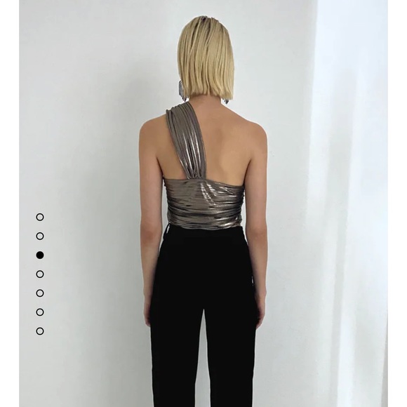 Zara asymmetrical metallic top - Picture 5 of 11